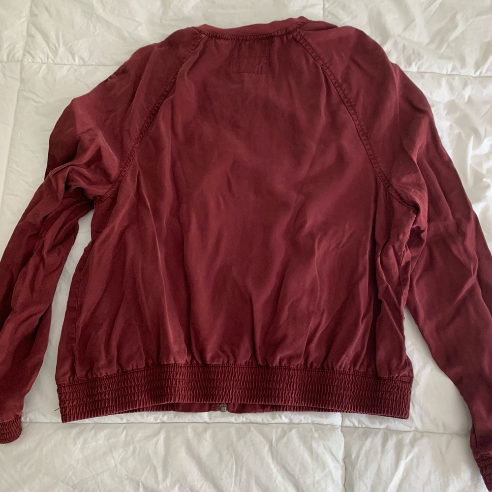Maroon American Eagle Bomber Jacket - image 3